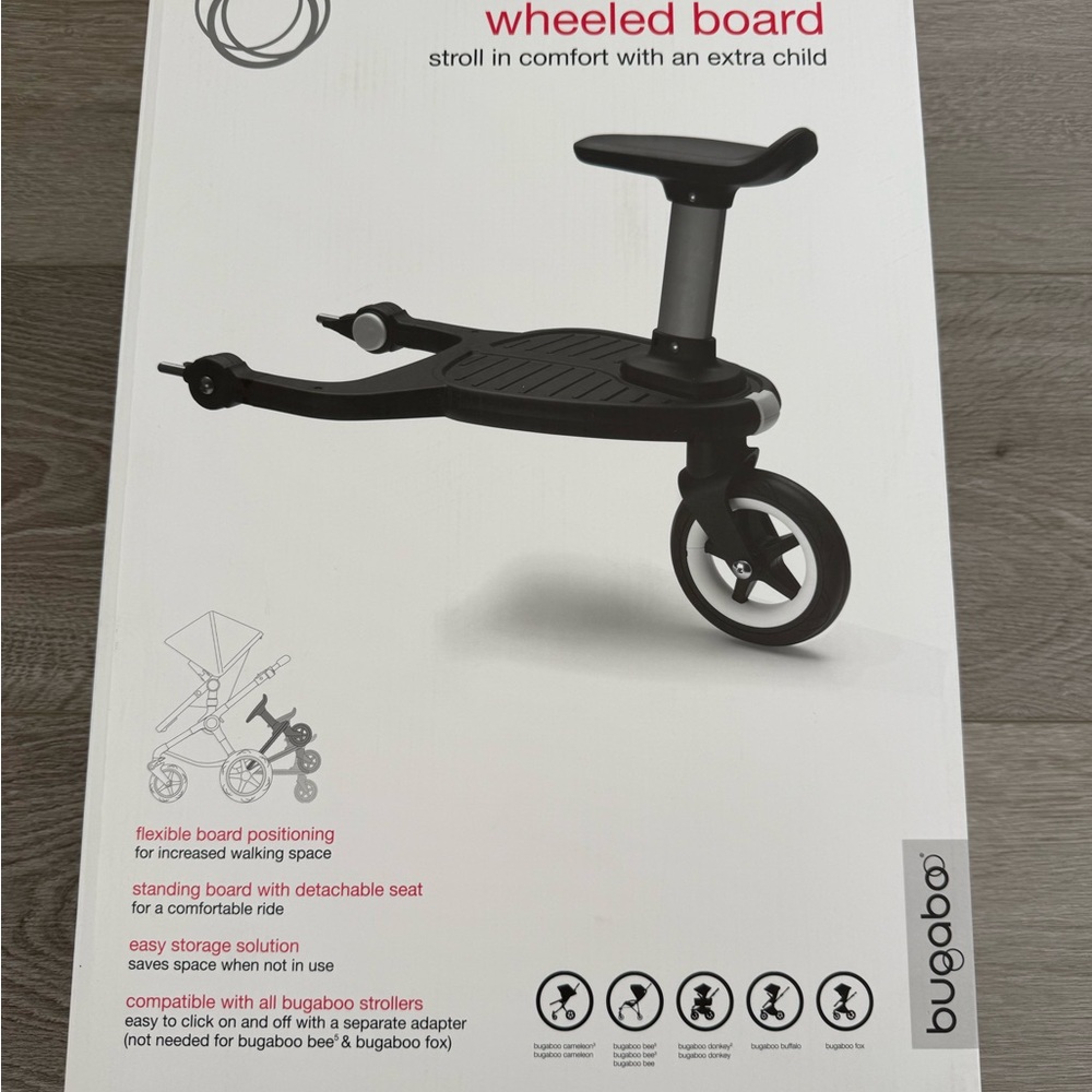 Bugaboo Wheeled Board Detachable Seat in Black 2017 Model
